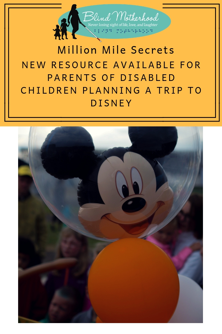 ID: Mickey Mouse balloon flying through the air. Black font. Blind Motherhood logo.